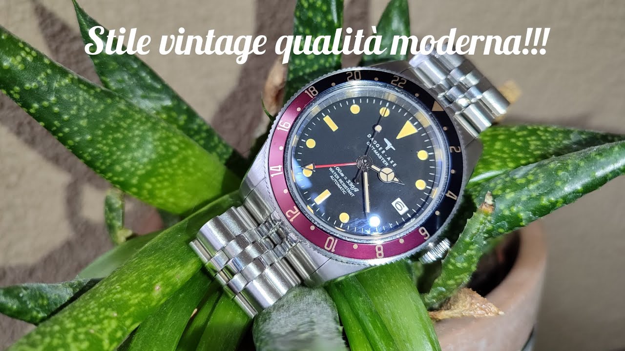 Unboxing /recensione nuovo dagger-axe gmt voyager vintage style con seiko nh34 📽️➡️➡️➡️
