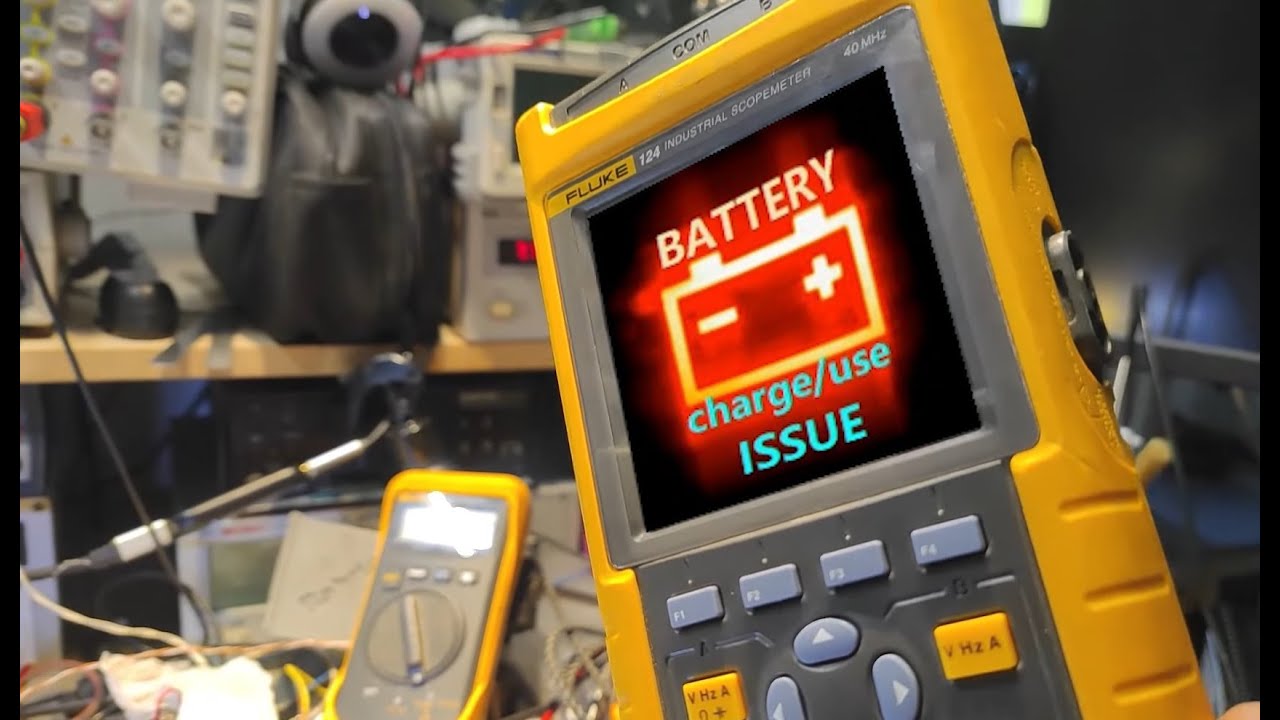 Scope Fluke 124: charge and battery use failure