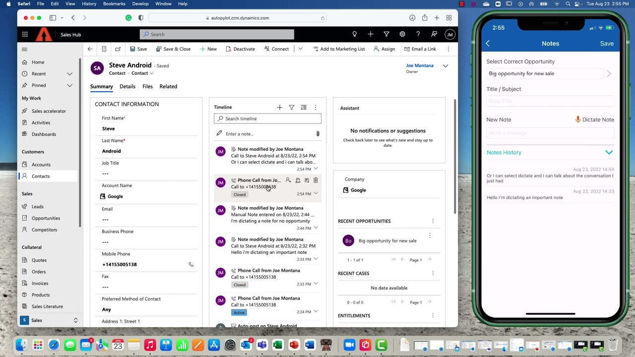 How To With AutoPylot: Auto log calls and capture notes in Dynamics 365 and link them to an opp