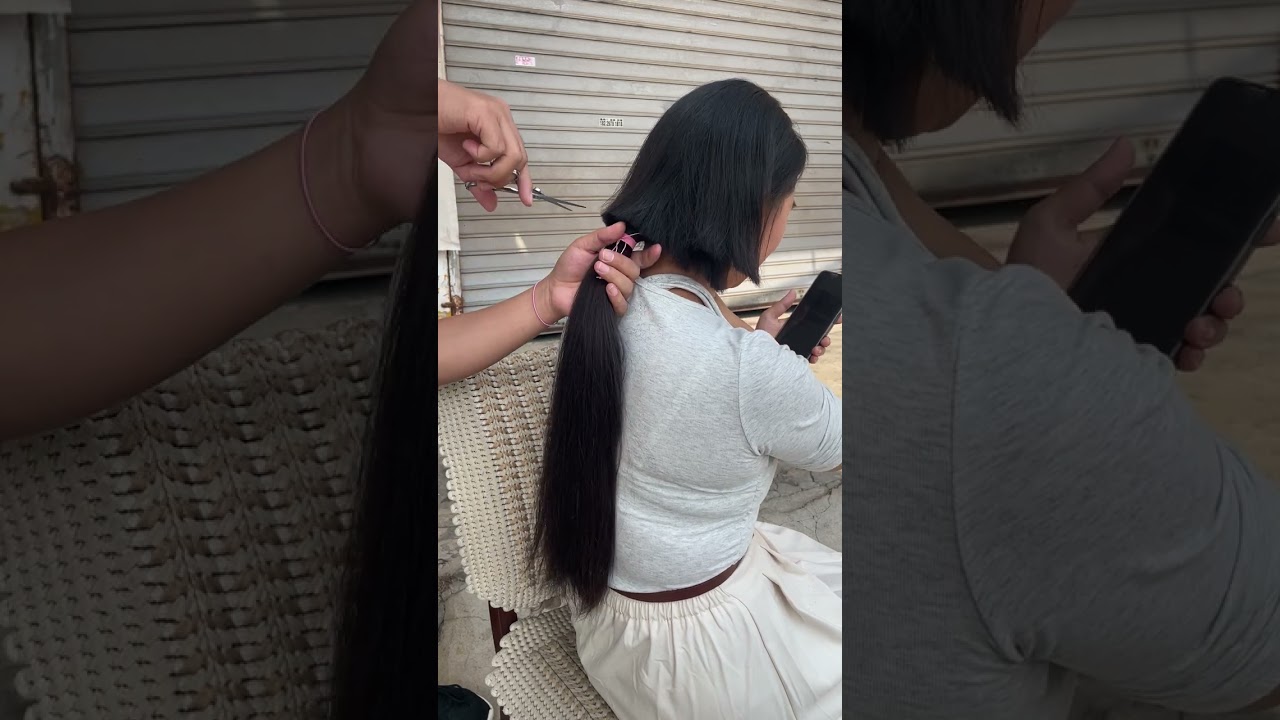 Very long hair cut