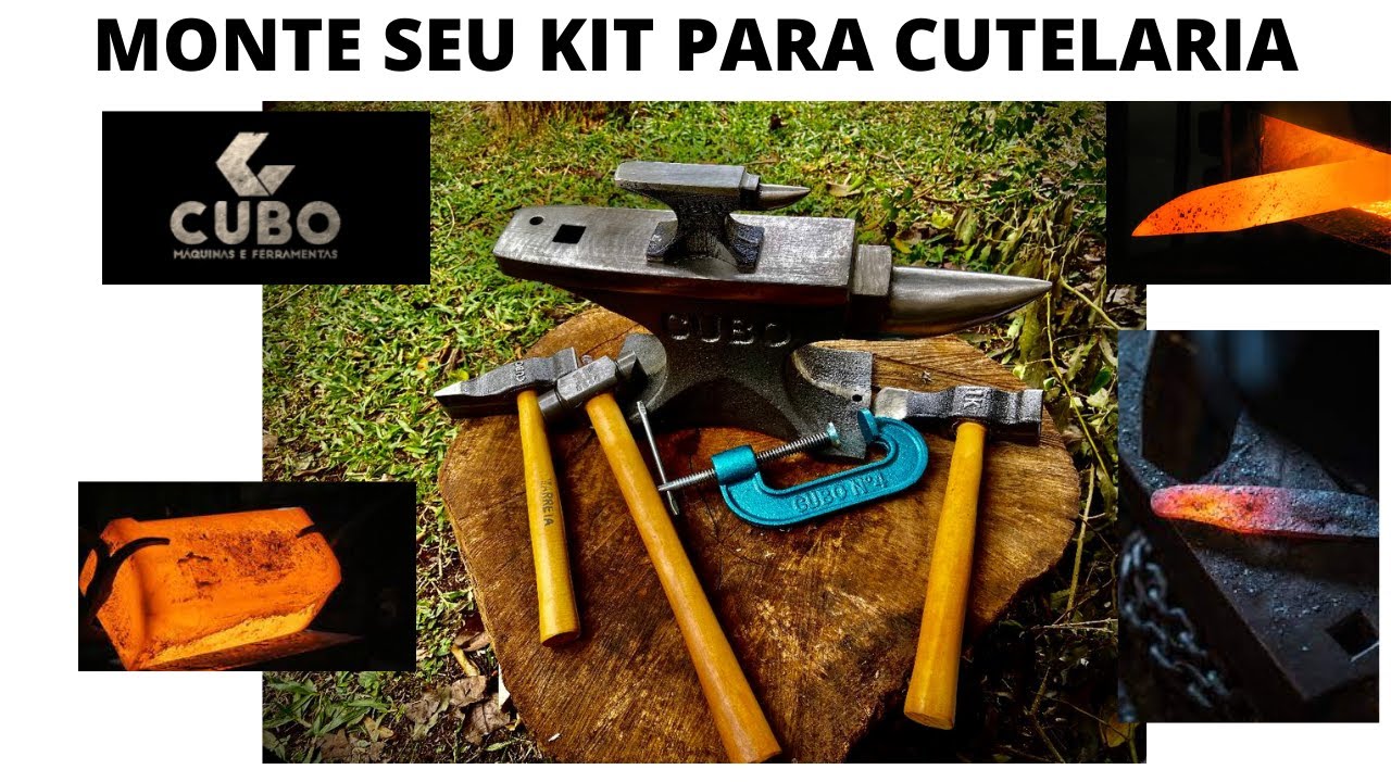 BIGORNA AMERICANA, MARTELOS, GRAMPOS MONTE SEU KIT CUTELEIRO