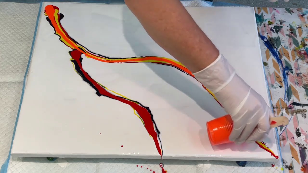 GORGEOUS DUTCH POUR~ACRYLIC POURING TECHNIQUE~MAGIC FOR ME~ACRYLIC ART THERAPY