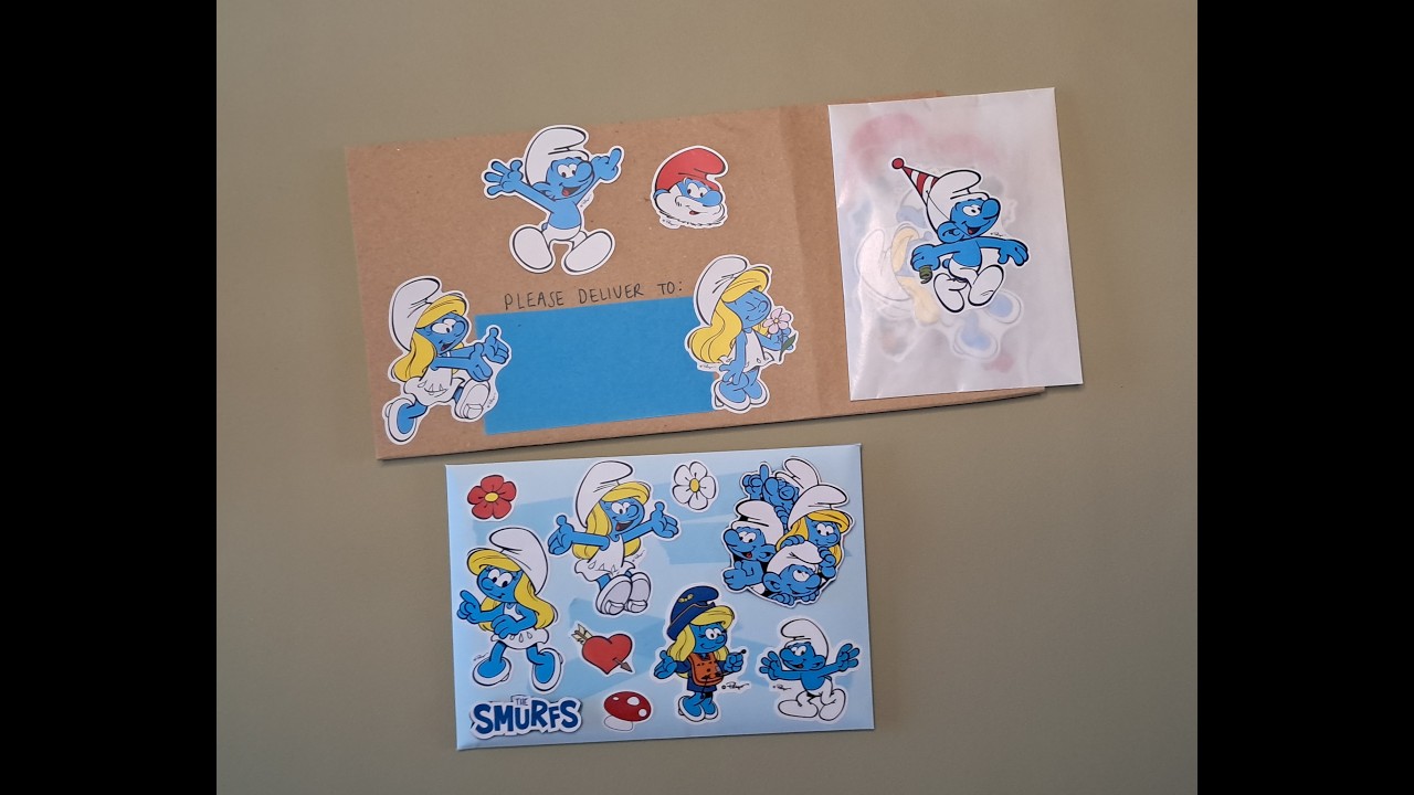 💙 penpal with me #069 - Smurfs theme 💙