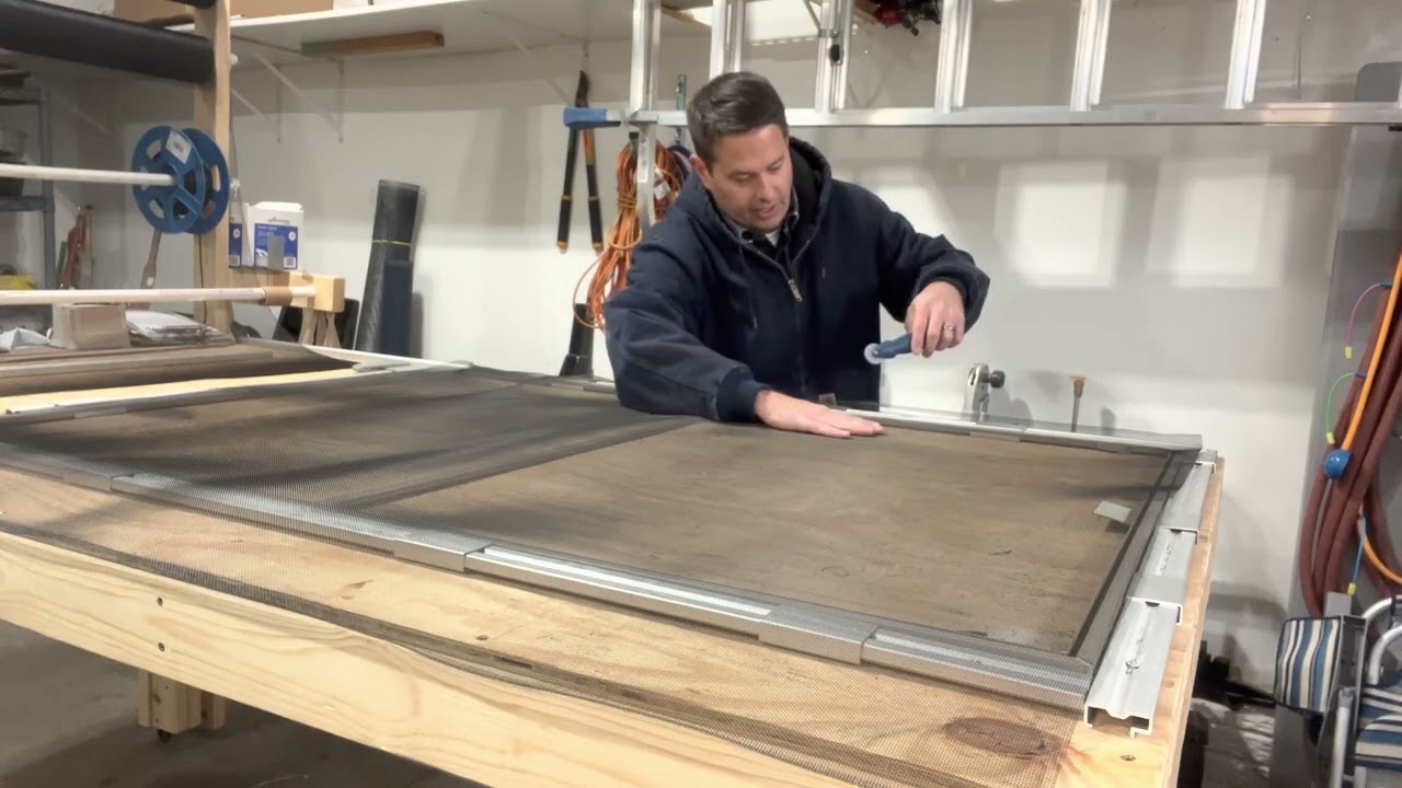 Metal spline and metal screen mesh install ￼(fast forward as needed!)