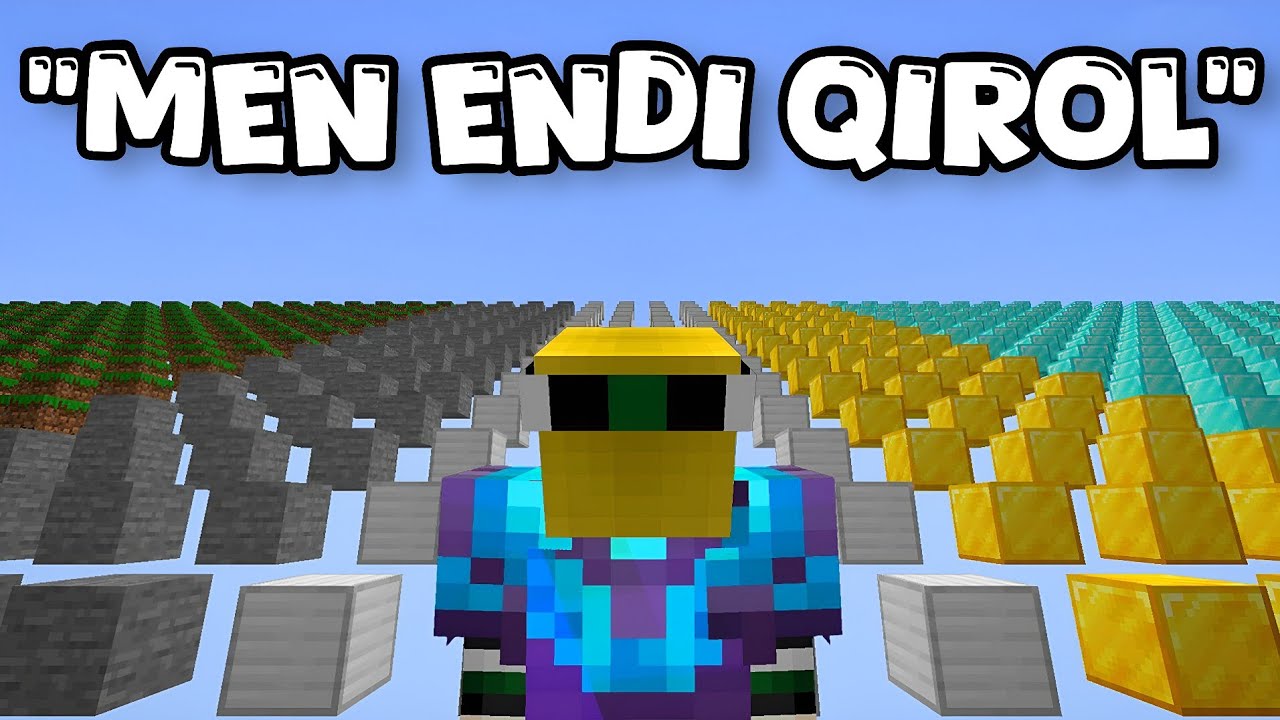 MINECRAFT LEKIN MEN PARKUR SIVILIZATSIYASI CHEMPIONI BO'LDIM UZBEK TILIDA DUBLAJ 