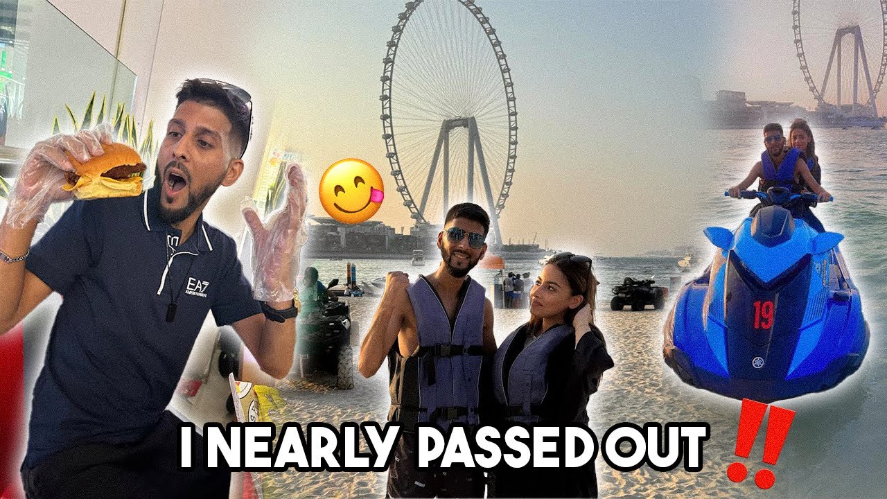 I NEARLY FLIPPED ADEENA INTO THE SEA ON THE JETSKI 😮 & THE WORST BURGER CHALLENGE 🥵