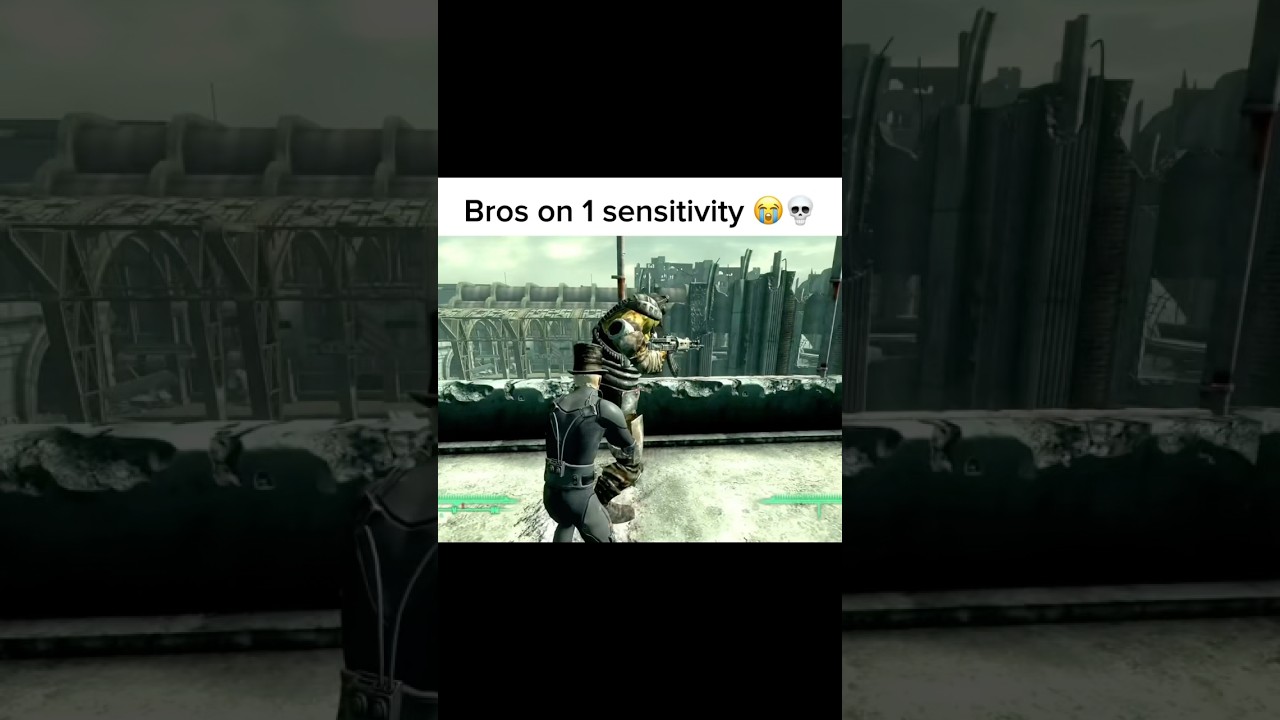 Bros on 1 sensitivity 😂💀 #fallout #fallout3 #falloutgameplay #falloutmemes #fallout3memes