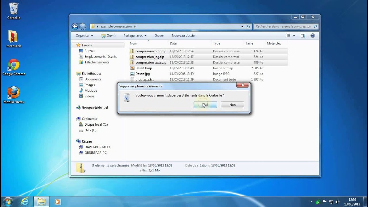 Cours info - Organisation et gestion de fichiers  Partie 4 - compression de fichiers avec windows