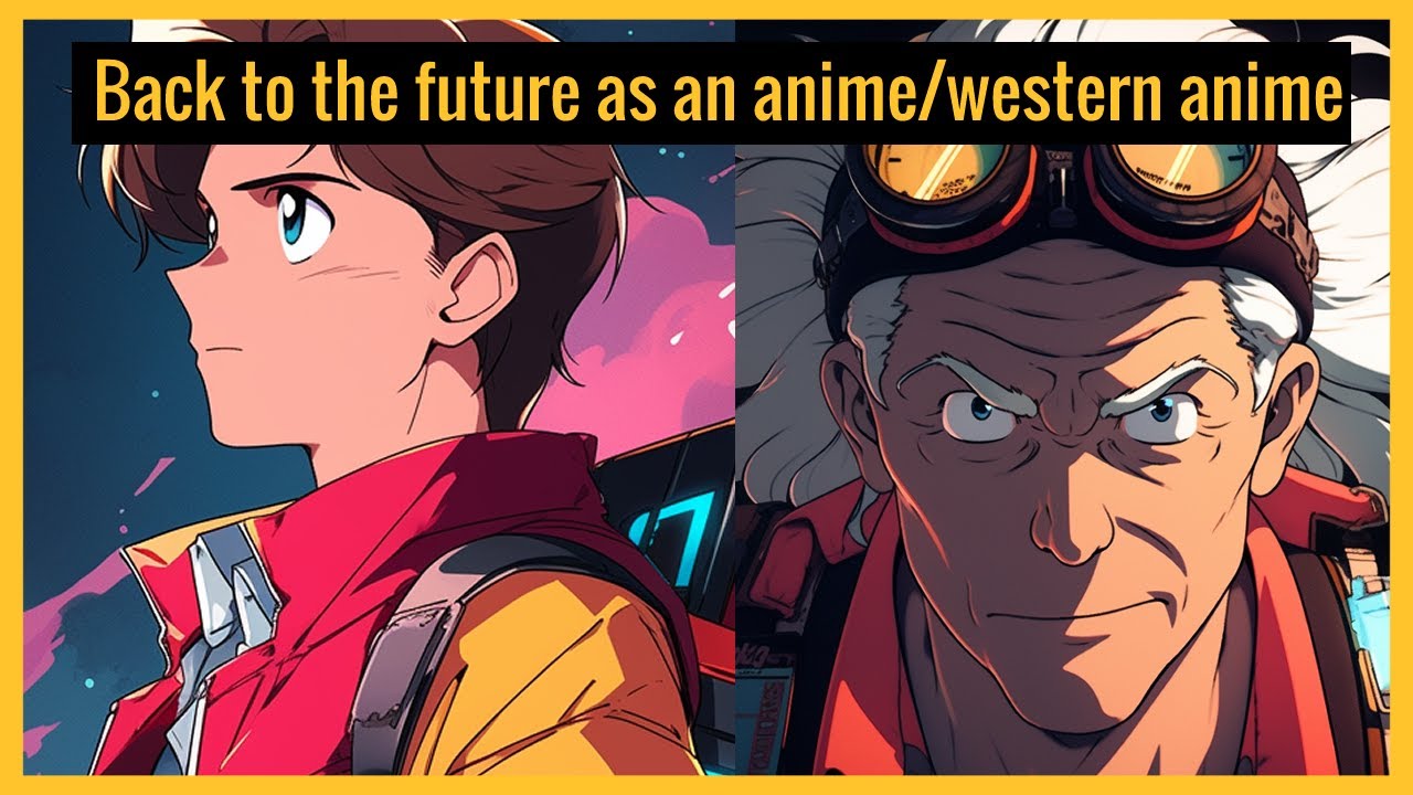 Back to the future as an anime/western anime (AI images)