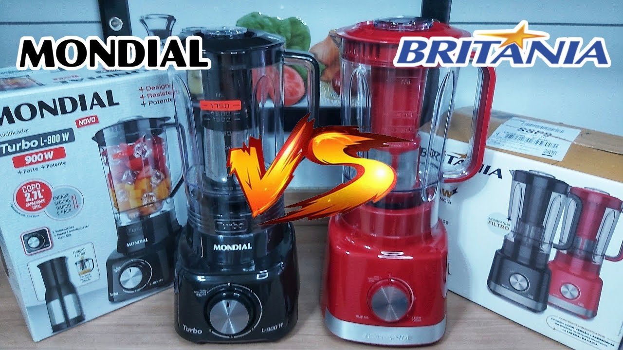 liquidificador mondial turbo L 900W VS liquidificador Britânia blq1280 quel o melhor???