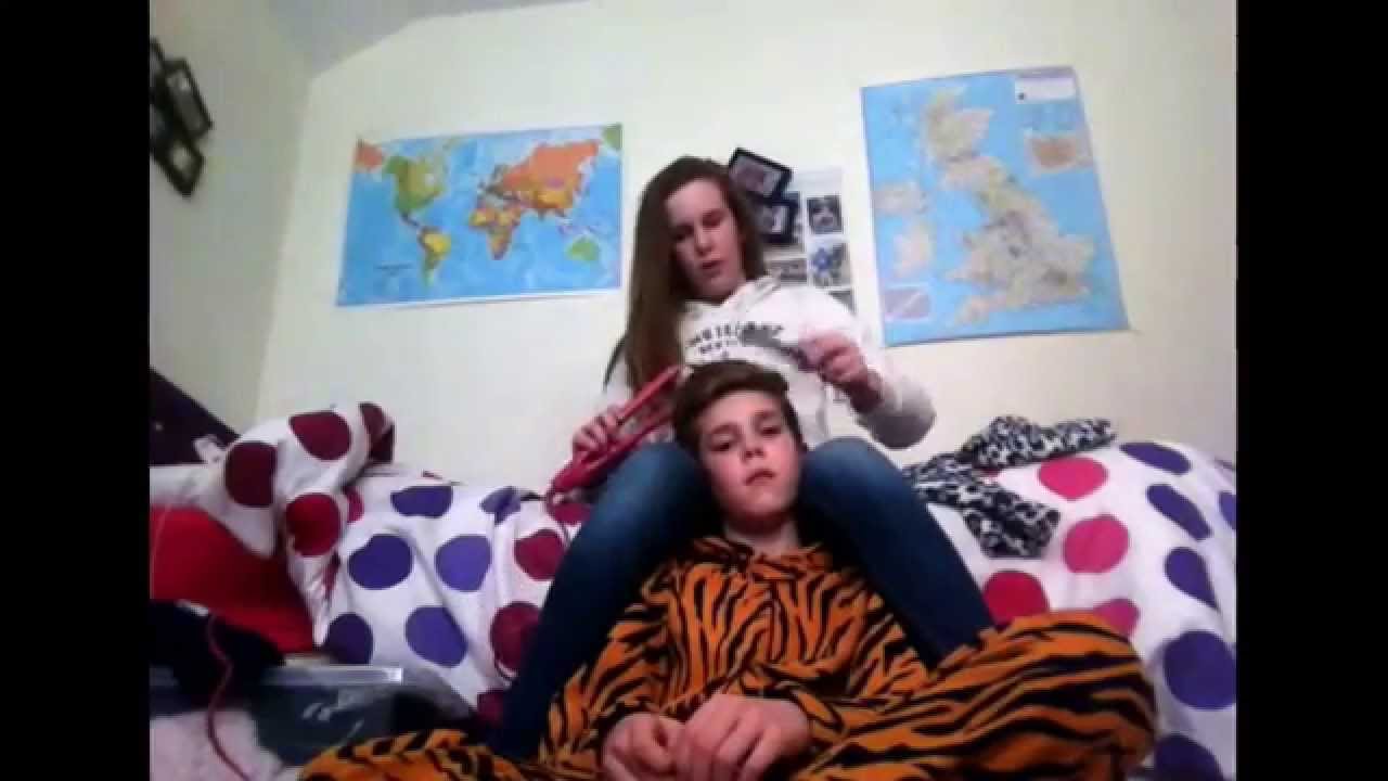 Doing my brothers hair