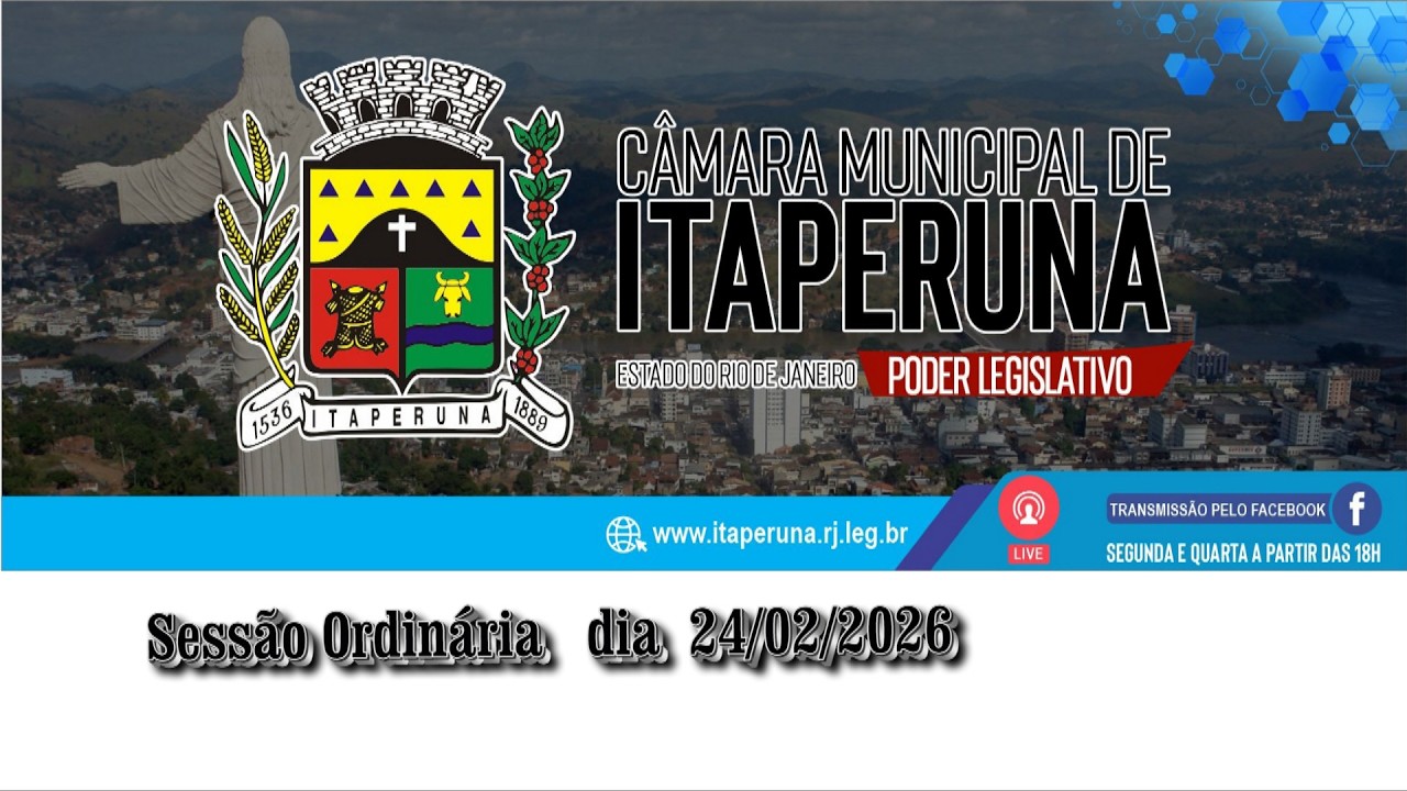 Câmara Municipal de Itaperuna Rj  Sessão Ordinária dia 24/02/2026