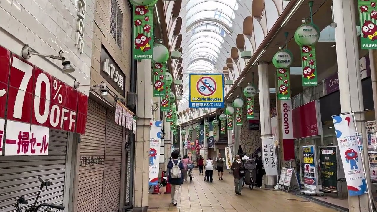 【4K】Idyllic scenery you won't find anywhere else in Japan【Senbayashi shopping street】
