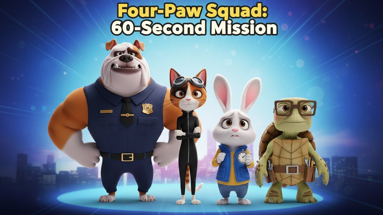 Four-Paw Squad: 60-Second Rescue Mission | Funny 3D Animal Cartoon