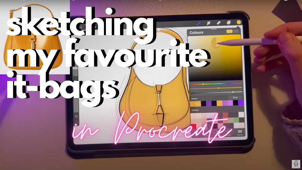 Sketching My Favourite it-Bags In Procreate / Real Time Drawing / Fashion Illustration Art