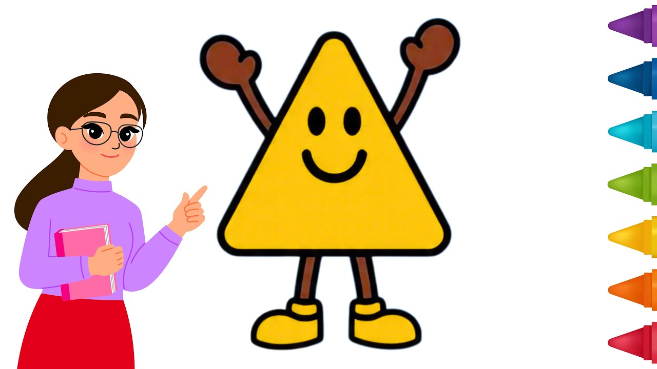 How to Draw cartoon learn 2D Shapes Drawing for kids