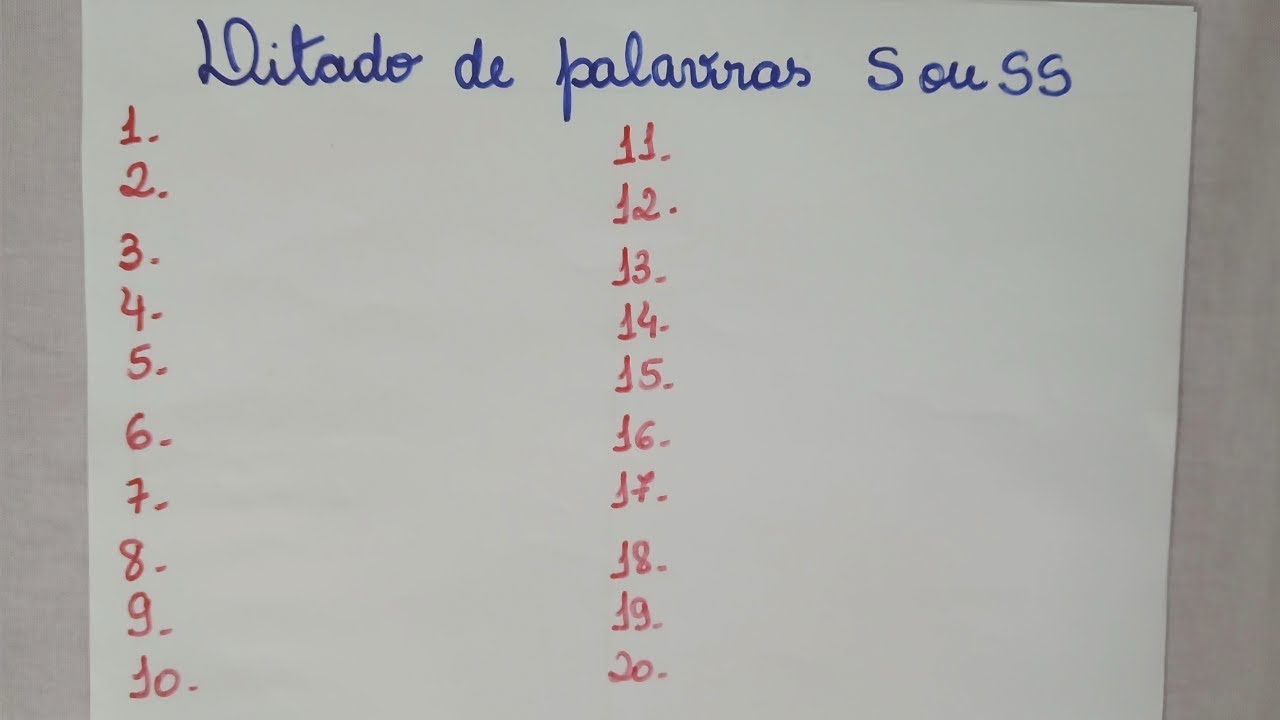 Ditado de Palavras Com S ou SS| -  📝 Aula de Português! - EJA