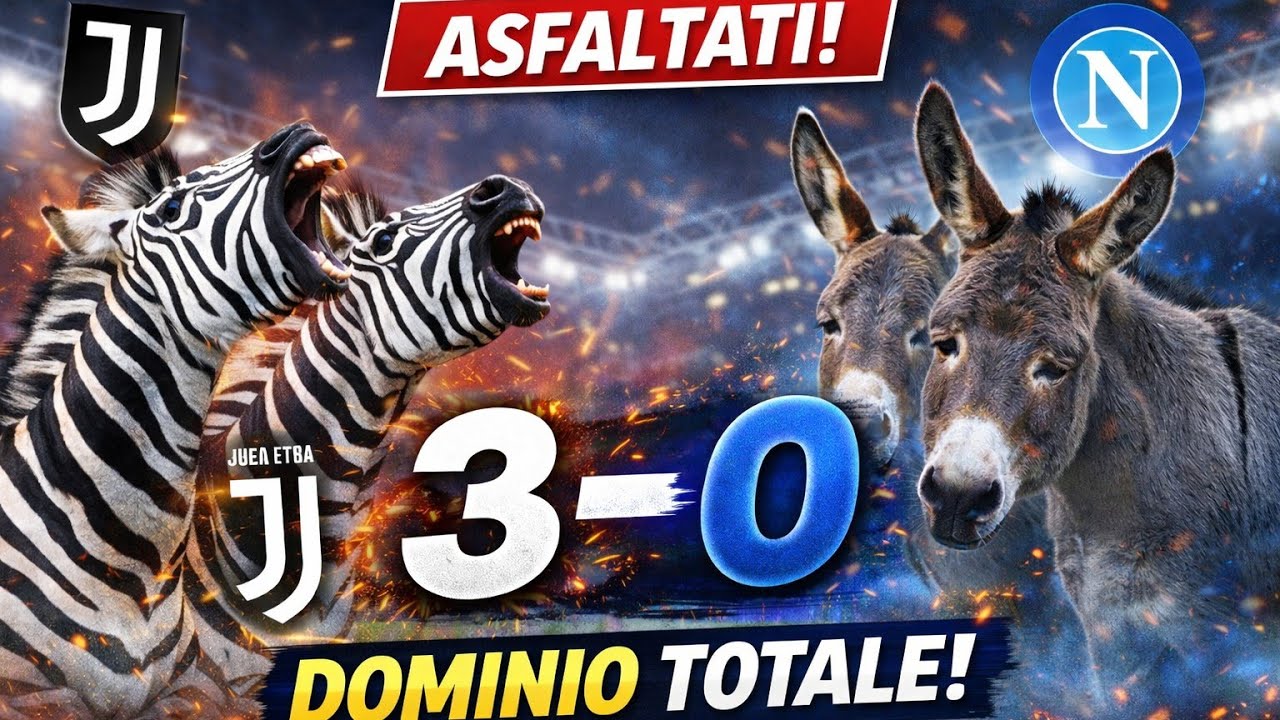 😱 Crollo Napoli, Juve dominante: 3-0 finale