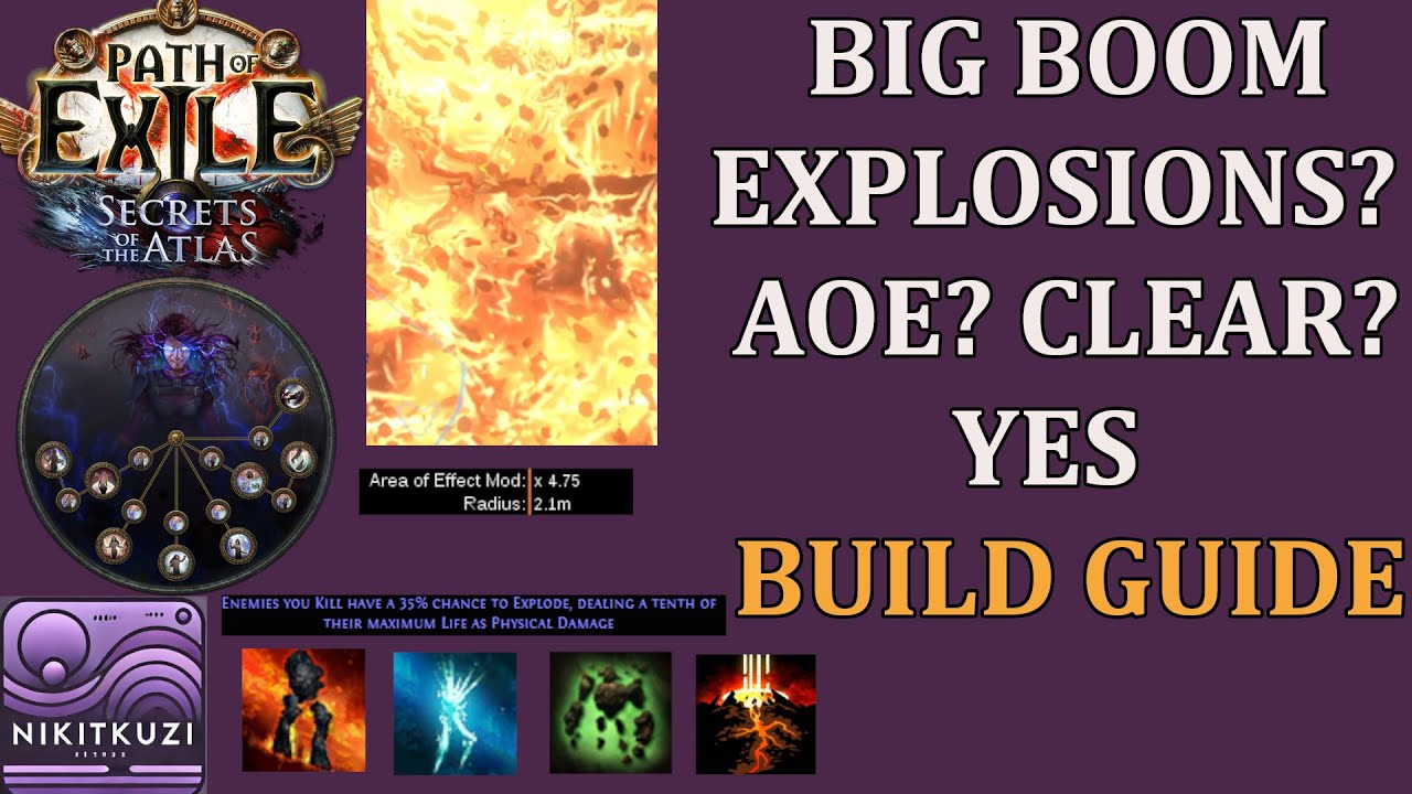 Poe 3.27 | Insane Clear Speed Vaal EQ Build | Fast Elementalist Golems | Explosions | Build Guide