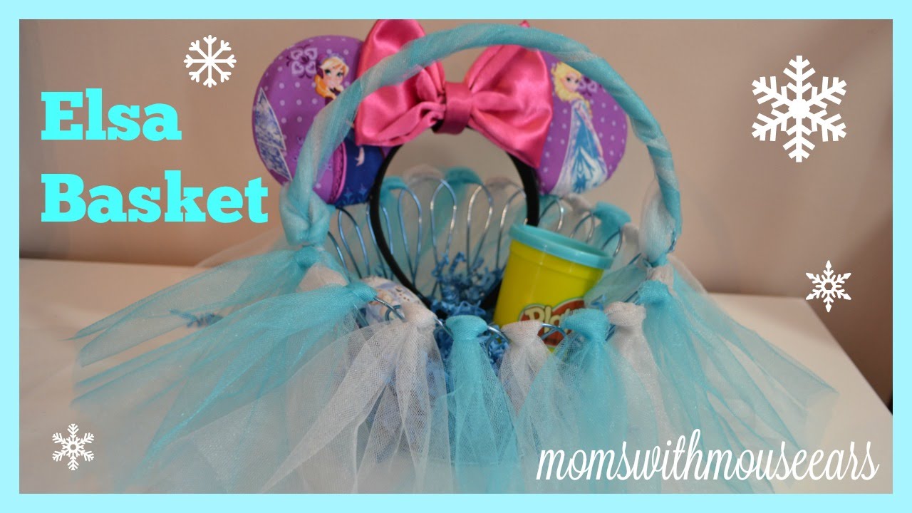 Elsa Princess Easter Basket DIY!! ♥ Tulle Skirt | momswithmouseears