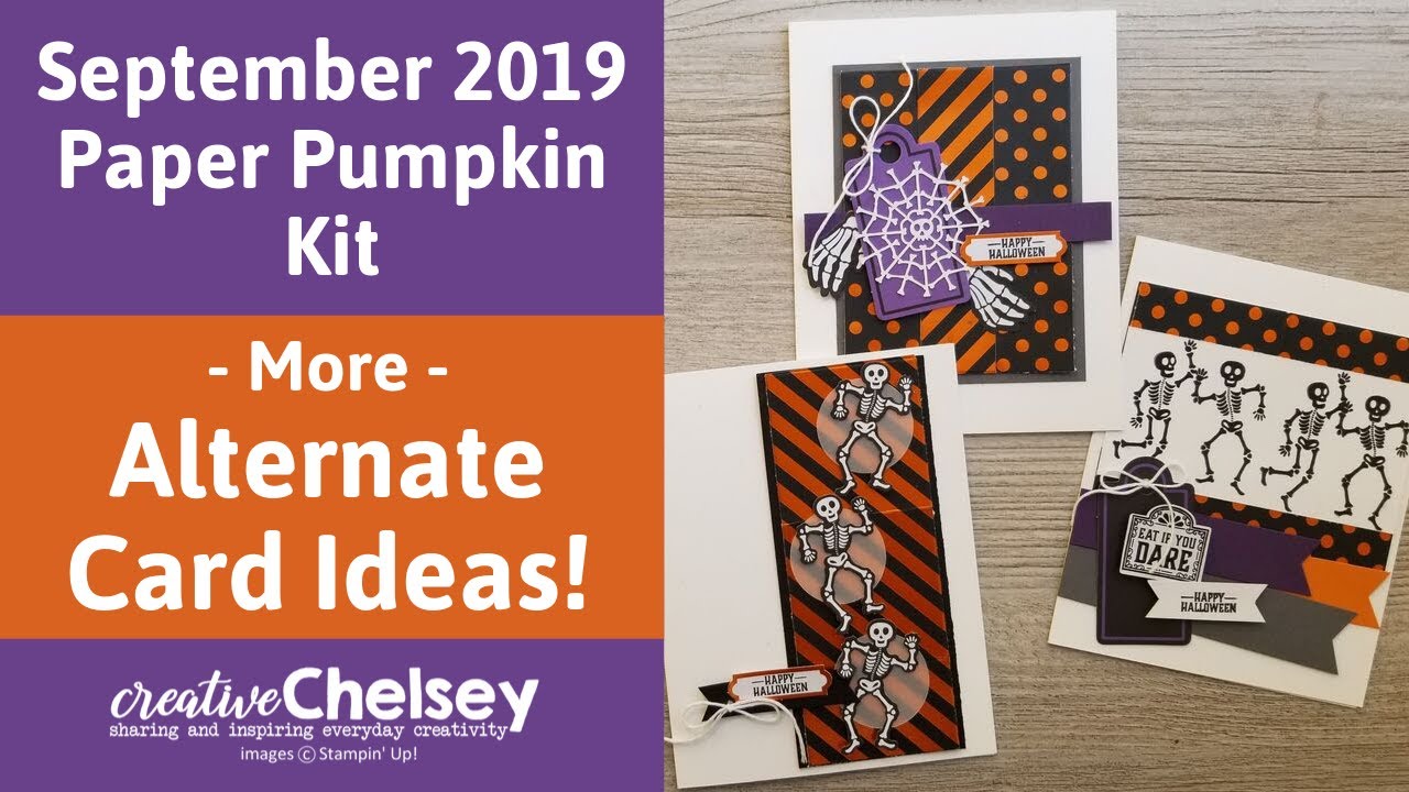 September 2019 Paper Pumpkin Kit from Stampin Up - More Alternate / Alternative Handmade Card Ideas