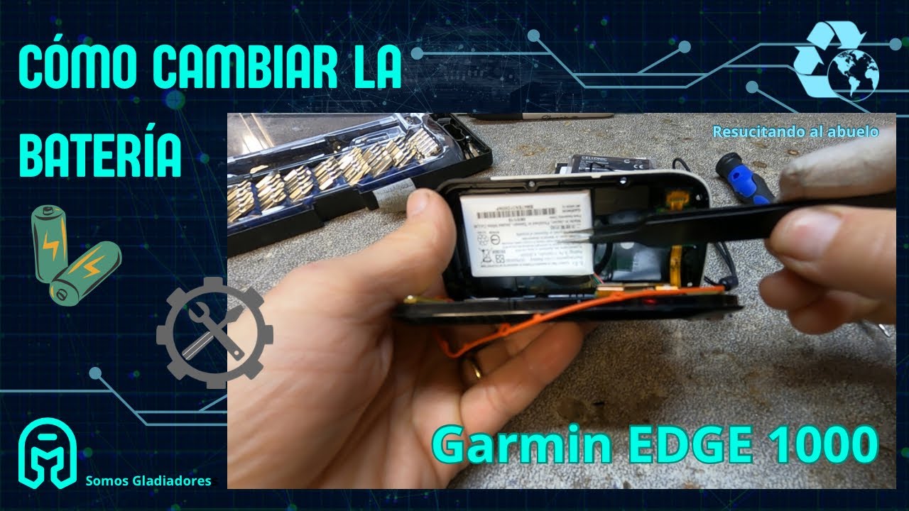 Como cambiar bateria Garmin Edge 1000