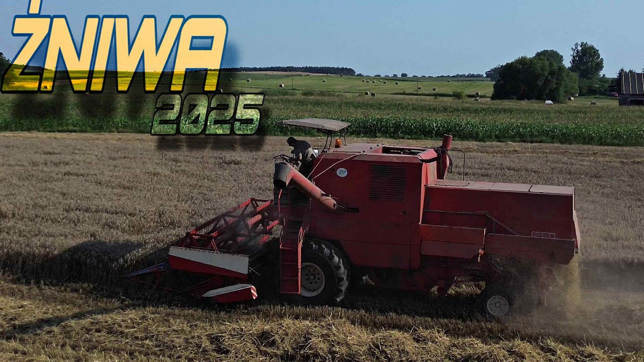 🌾🔥Żniwa 2025🌾🔥Żyto,Pszenica Pod Kosę🌾Prasowanie Słomy🔥Dźwięk Bizona🔥 Bizon Z056, John Deere, Pronar🔥