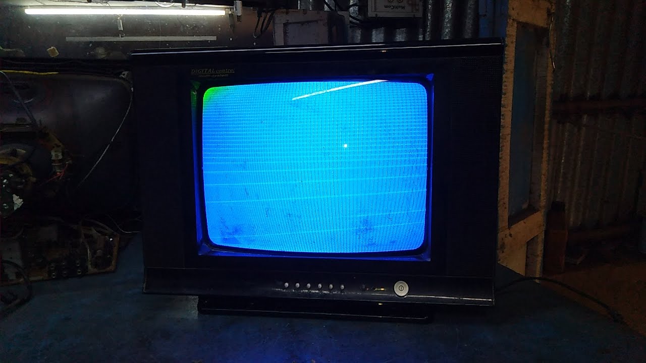 China local made 14 inch CRT TV, blue colour hi screen problem,