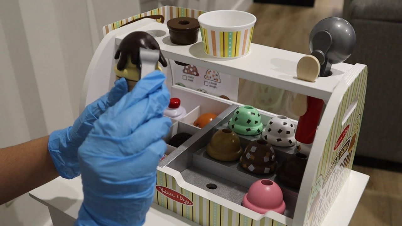 ASMR Ice Cream/Smoothie Shake Roleplay with Relaxing Wooden Toys & Nails Tapping😴💆🏻‍♀️🍦