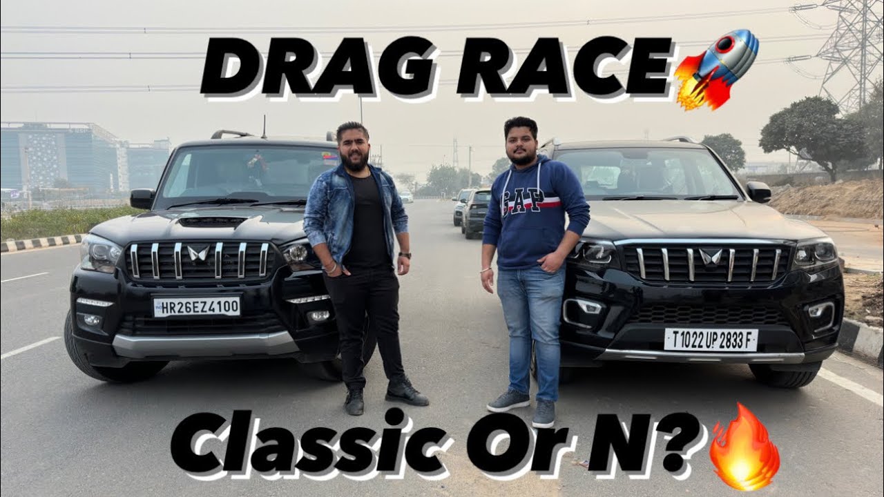 Scorpio N vs Scorpio classic DRAG RACE! Mahindra came a long way✌️#mahindra #scorpio #dragrace #suv