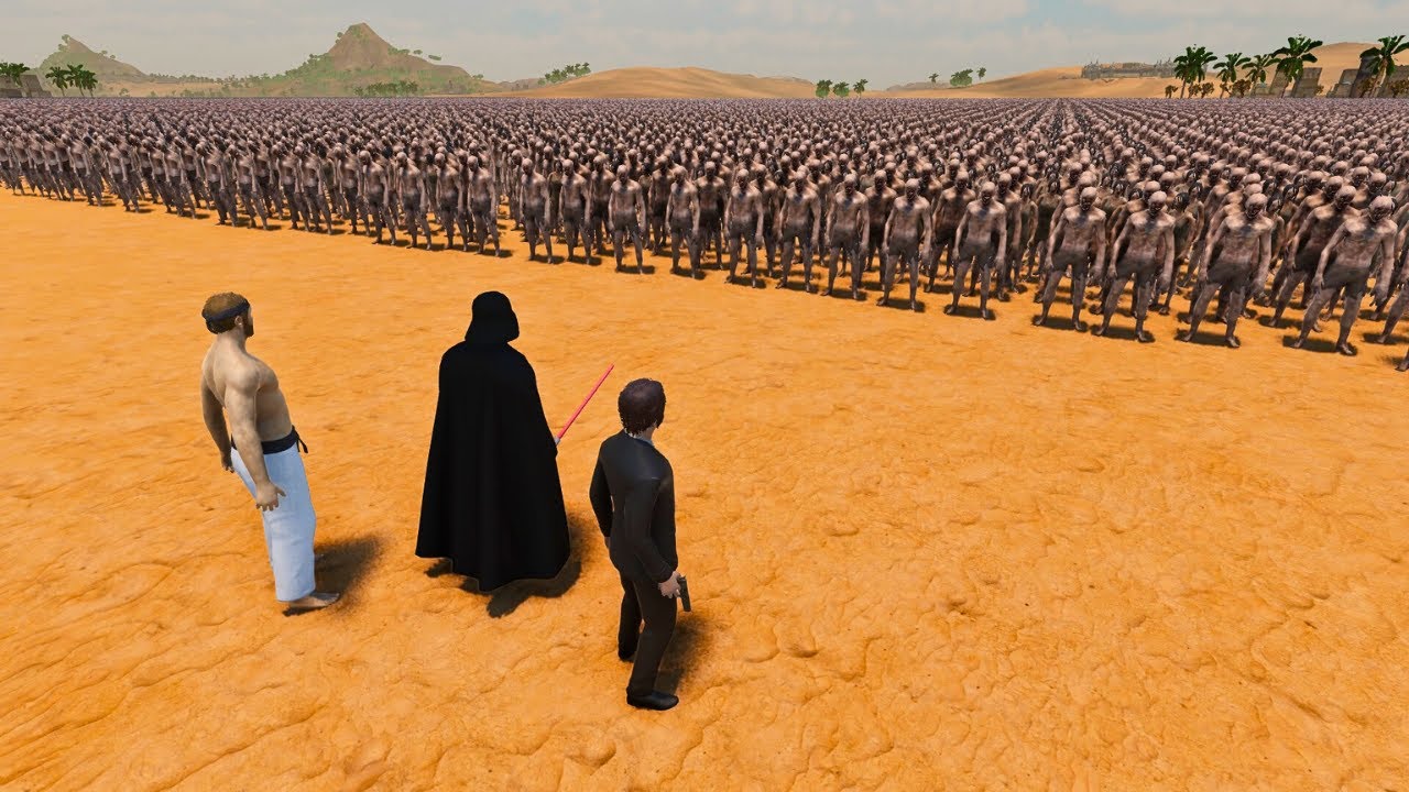 JOHN WICK, CHUCK NORRIS, DARTH VADER VS 500,000 ZOMBIE - ULTIMATE EPIC BATTLE UEBS2 236