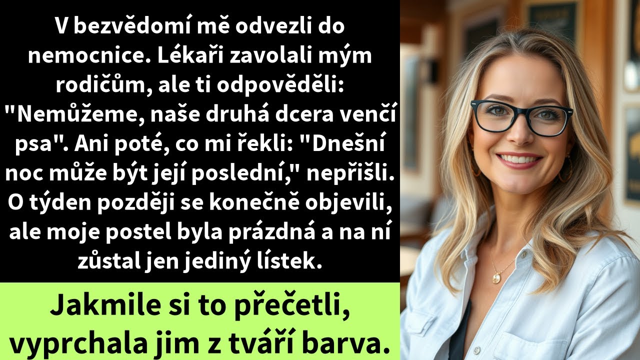 V bezvědomí mě odvezli do nemocnice. Lékaři zavolali mým rodičům, ale ti odpověděli: 