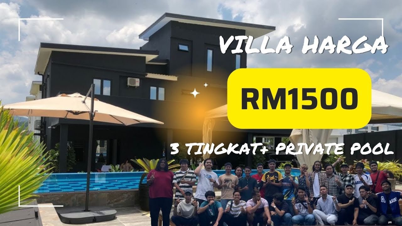 VILLA MEWAH 3 TINGKAT RM 1500  UMAH ITAM DI SEREMBAN! BERBALOI! boleh muat sampai 30 orang!