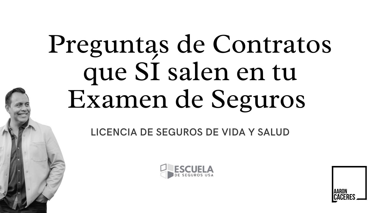 🚀 Preguntas Clave Sobre Contratos Que SÍ Salen en Tu Examen de Seguros 📜✅
