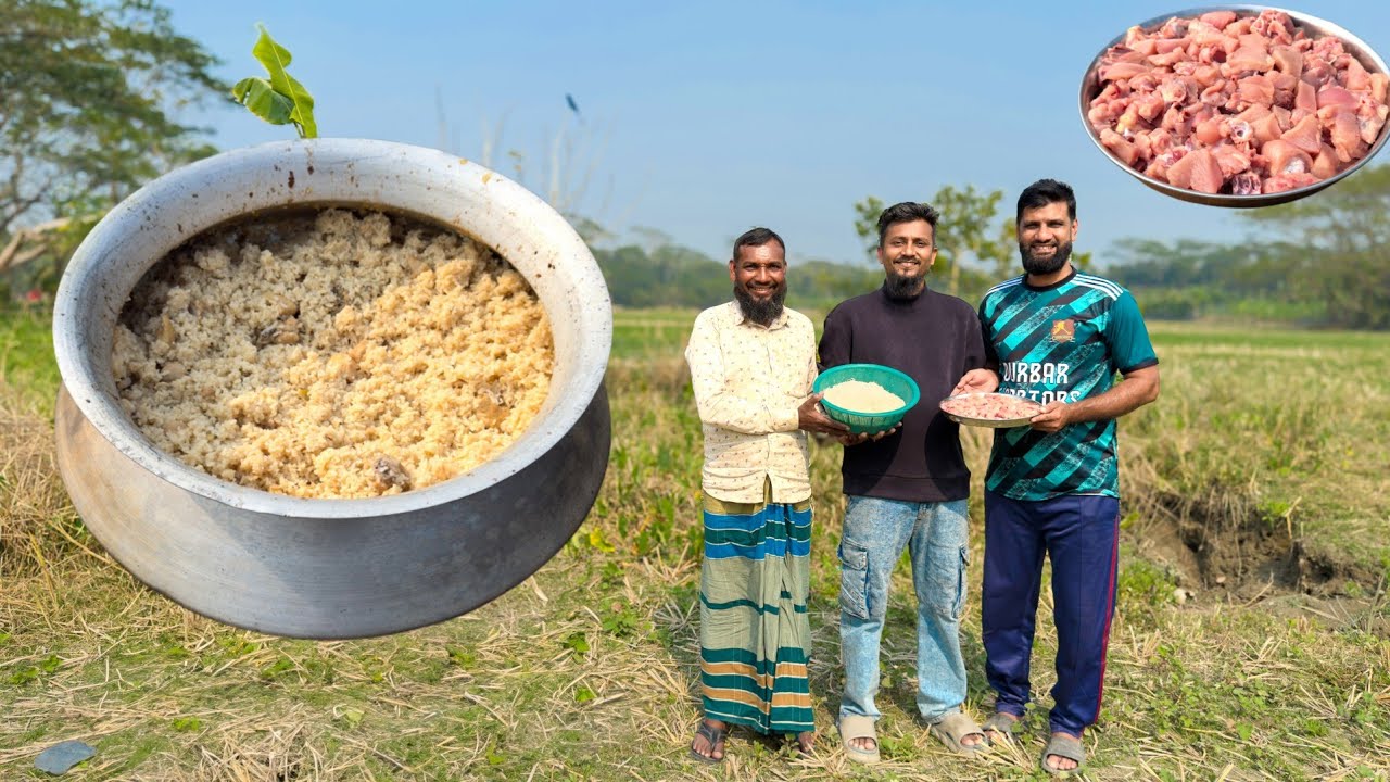 সবাই মিলে ক্ষেতে বসে চিকেন বিরিয়ানির আয়োজন | Village Chicken Biryani | Robin The Storyteller