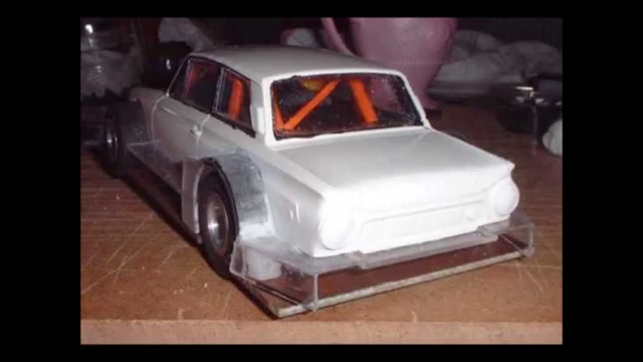 Scalextric triple engine 4WD Ford Cortina Le Mans Prototype home build