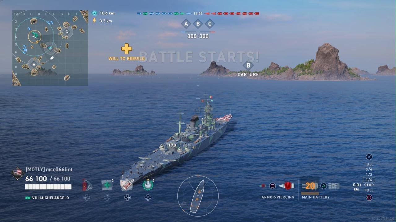 World of Warships: Legends Michelangelo Kraken with Chin and Breck