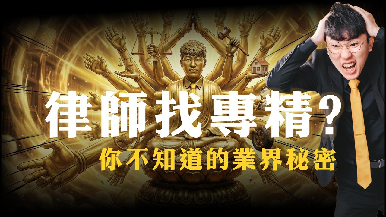 律師根本沒有「分科」！你以為你找到專家，其實只是他「比較愛接」