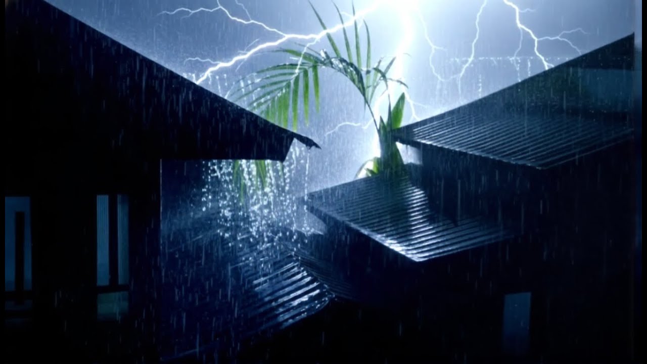 No Ads Rain Sounds for Sleeping – Intense Rain On the Tin Roof to Calm Overthinking & Sleep Fast #21