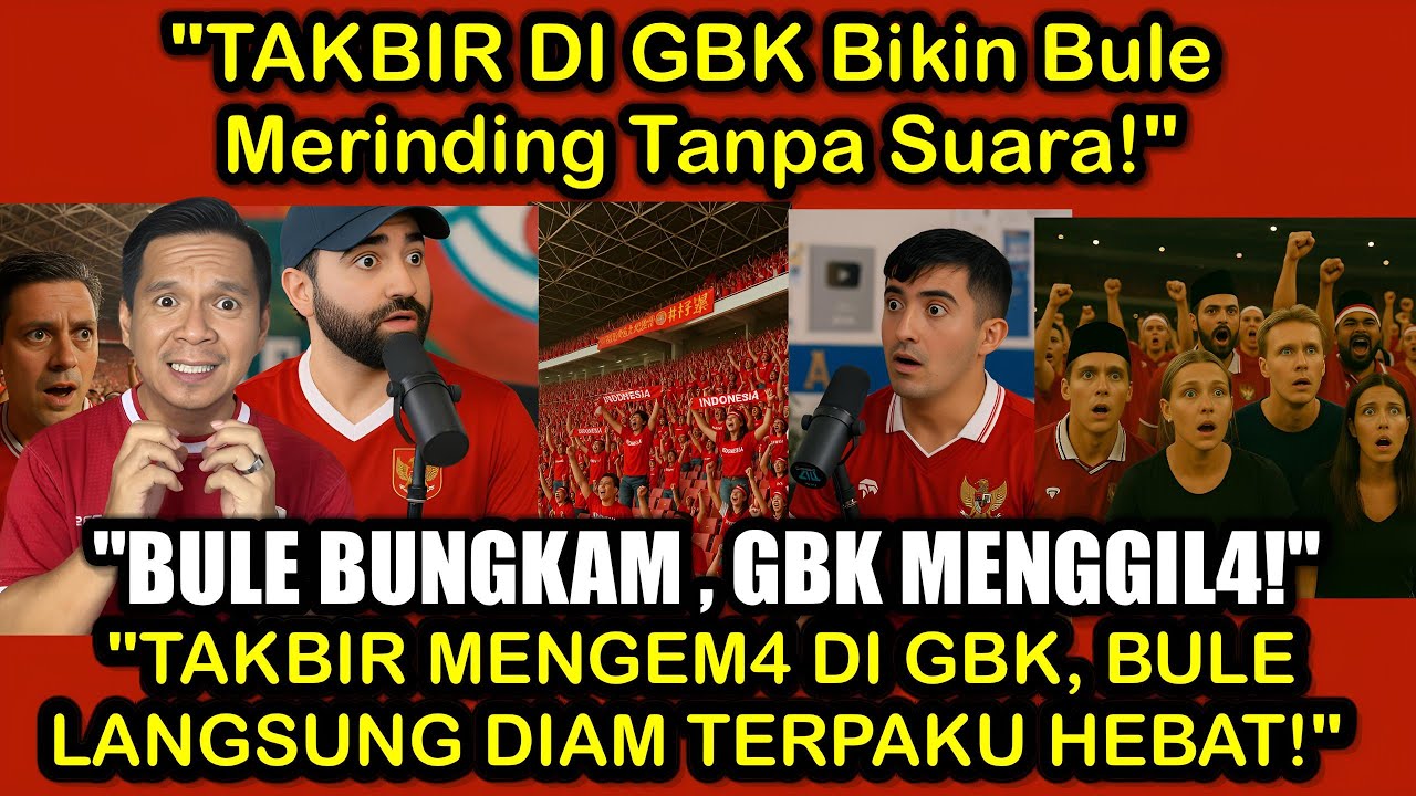 Takbir Menggema di GBK! Bule Langsung Terdiam, Atmosfer Suporter Indonesia Bikin Dunia Merinding!