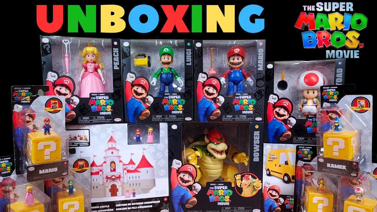 THE SUPER MARIO BROS MOVIE toy collection unboxing review