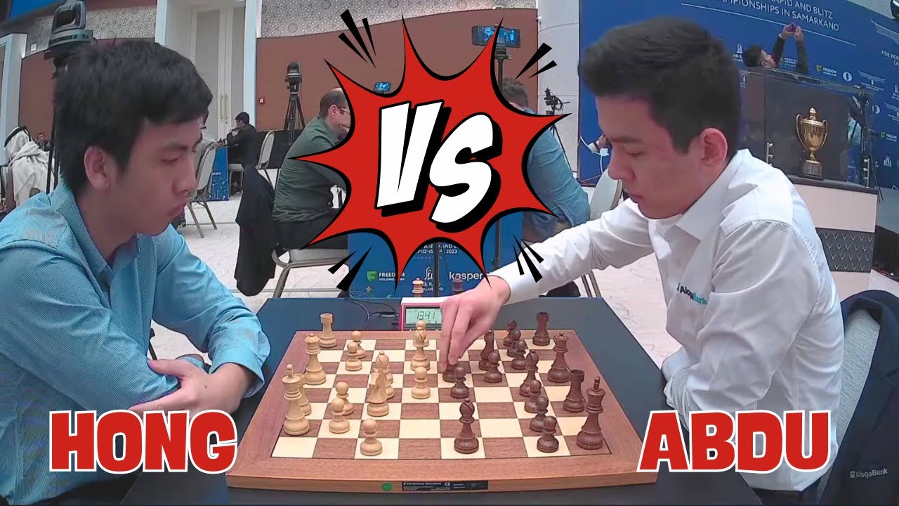 Hong Andrew VS Abdusattorov Nodirbek II 2023 FIDE World Rapid Championship R2