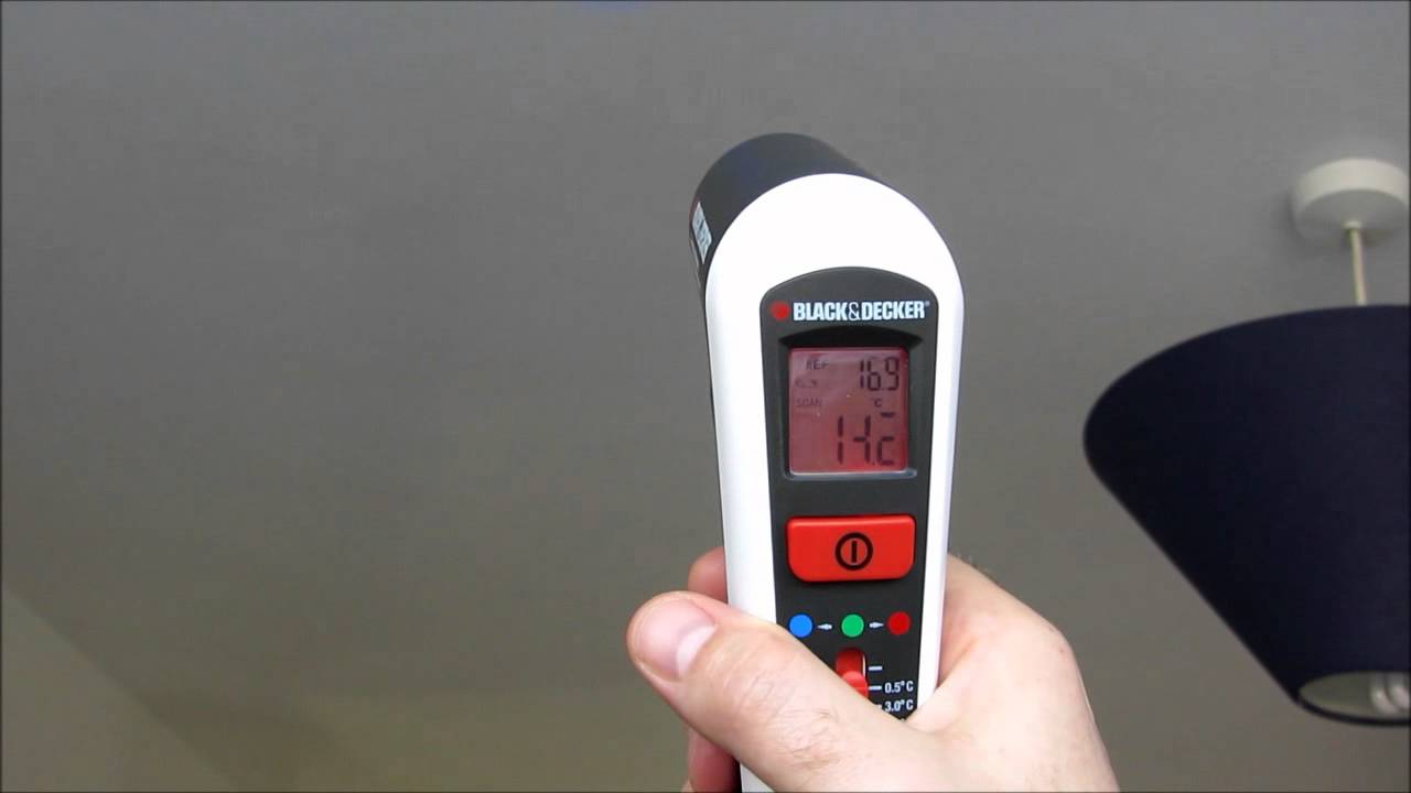 Демонстрация теплового детектора утечек Black&Decker