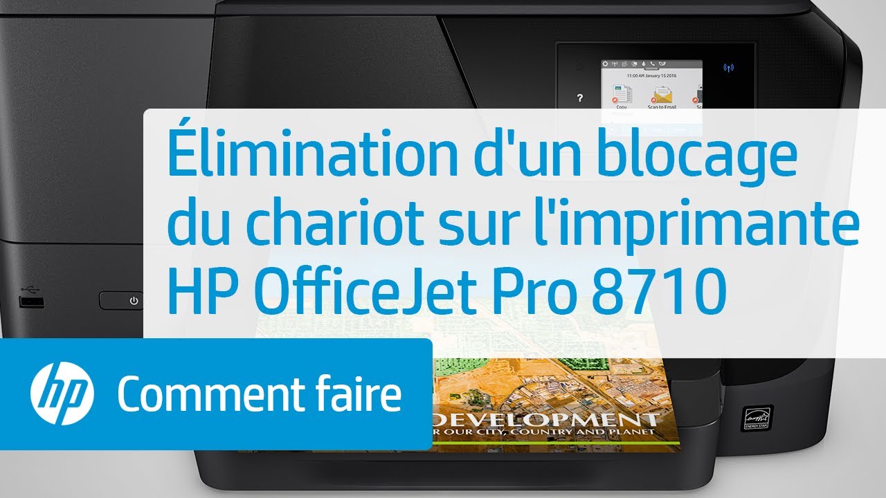 Élimination d'un blocage du chariot sur l'imprimante HP OfficeJet Pro 8710