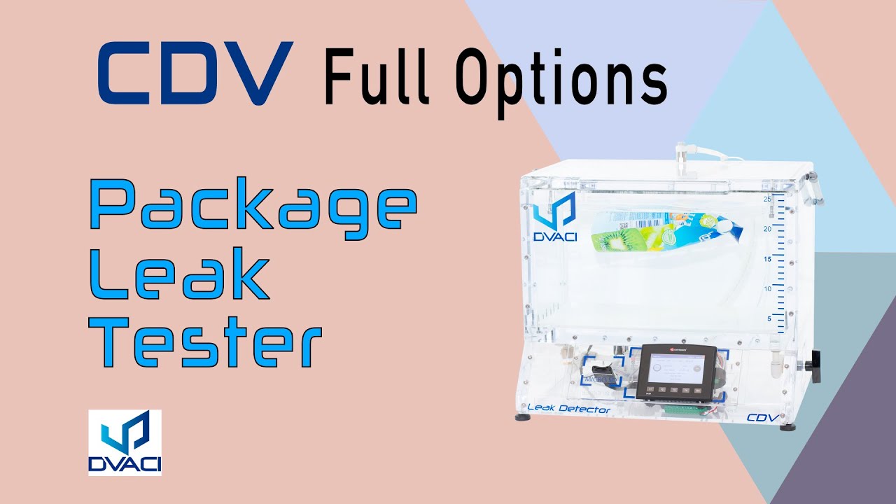 Vacuum chamber for testing leaks in packaging - CDV - Seal Integrity Inspection Tests - ASTM D3078