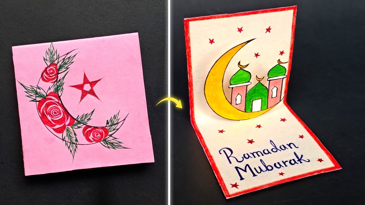 Ramadan Mubarak Card | DIY Ramadan Pop Up Card | Ramadan Greeting Card | Ramzan Card 