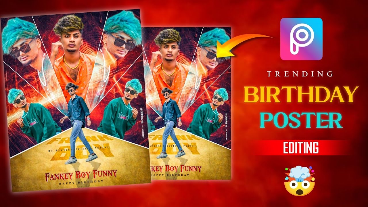 How to edit #birthday #cdp in Picsart || Birthday Banner Editing in Telugu 2025 | CDP maker