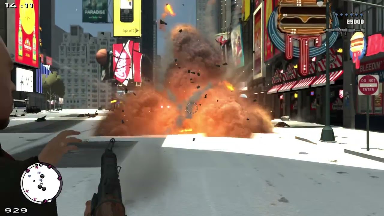 GTA 게이토니 맨하탄 타임스퀘어 난동질