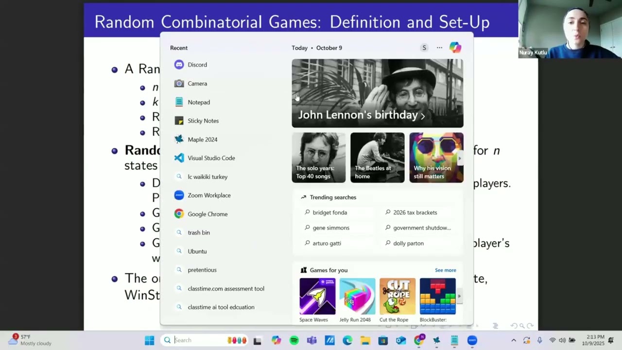 Okey and random combinatorial games