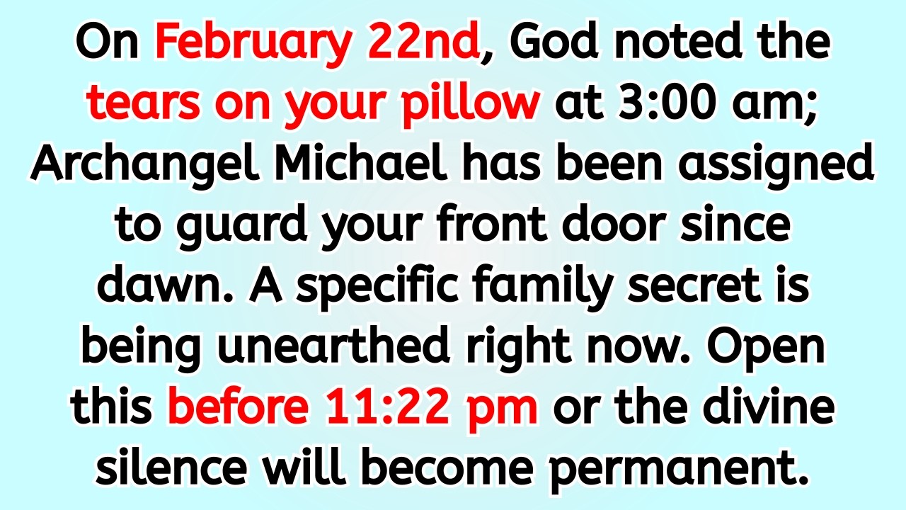 🔴 On February 22nd, God noted the tears on your pillow at 3:00 am; Archangel Michael has been assi..
